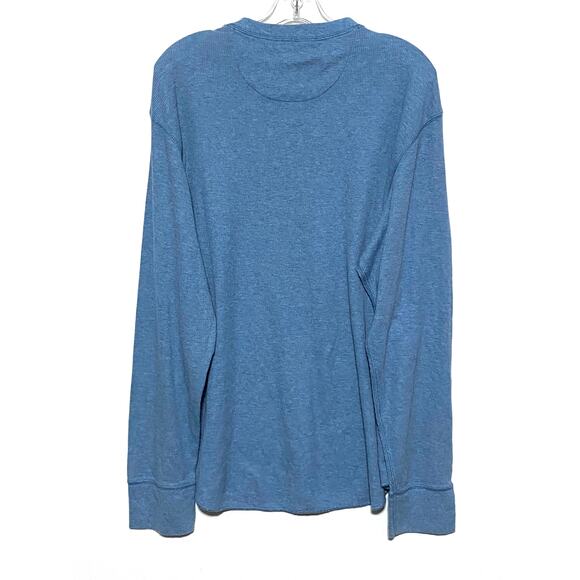 Gap Vintage Fall 2008 Waffle Knit Long Sleeve Light Blue Shirt Mens XL Stretch - Picture 3 of 7